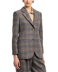 Icon Checkered Wool Blazer