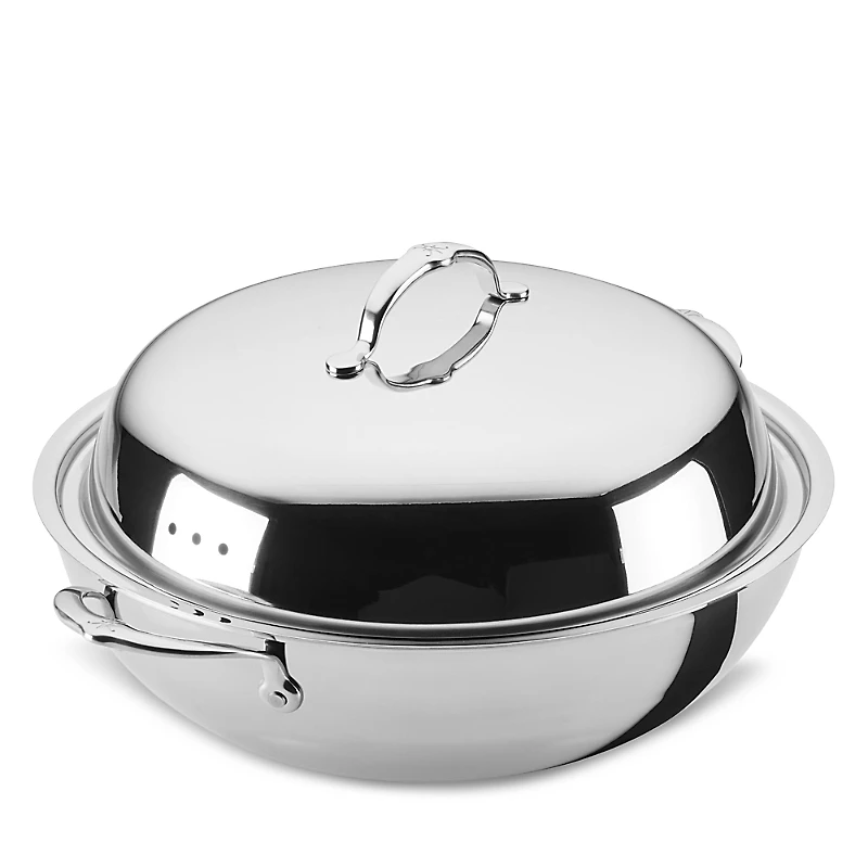 Hestan ProBond Luxe 14 Professional Clad Stainless Steel Wok with Dome Lid