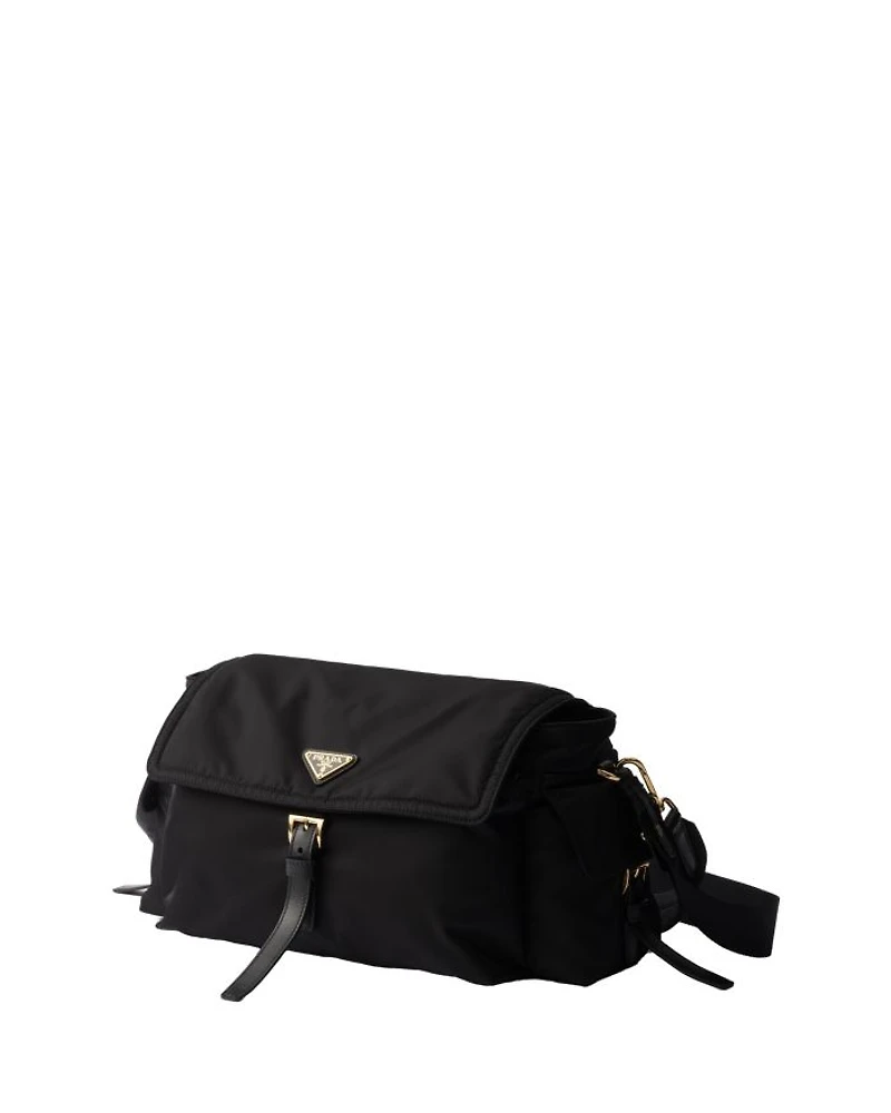 Explore Large Re-Nylon Shoulder Bag With Flap