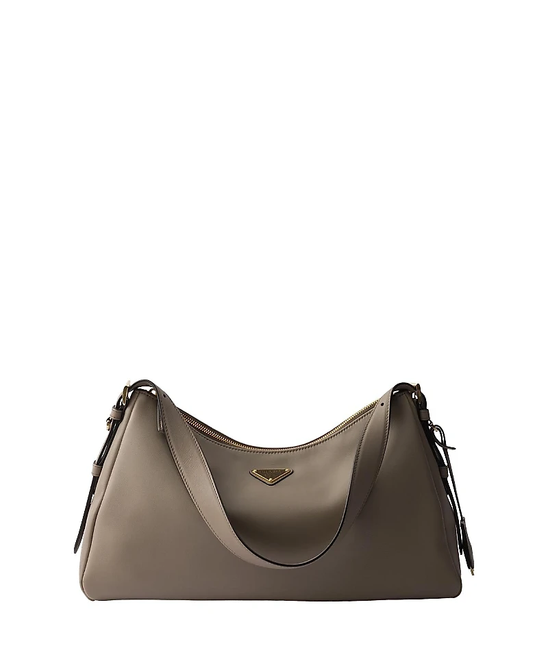 Prada Aimee Large Leather Shoulder Bag