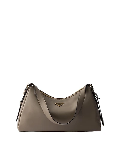 Prada Aimee Large Leather Shoulder Bag