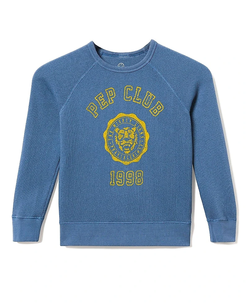 Junk Food Clothing Unisex Pep Club Raglan Fleece Sweatshirt - Little Kid, Big Kid