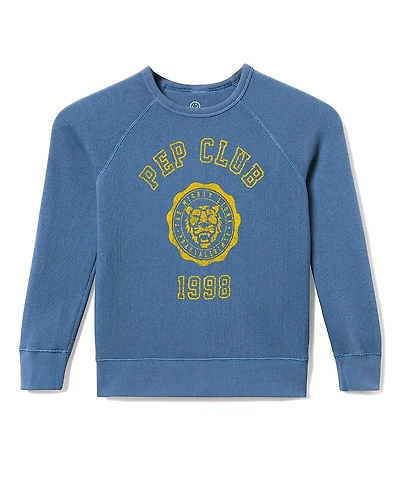 Junk Food Clothing Unisex Pep Club Raglan Fleece Sweatshirt - Little Kid, Big Kid