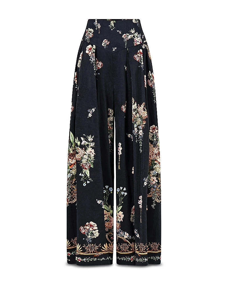 Camilla Corset Waist Wide Leg Pants