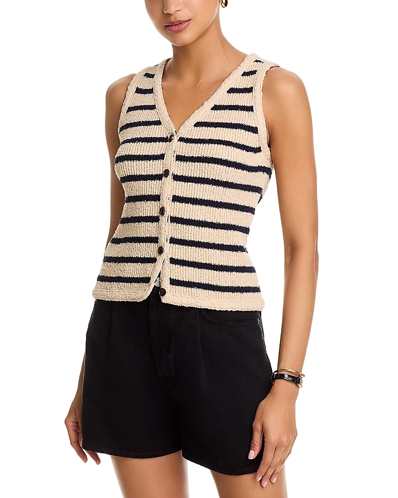 Rails Sade Striped Sleeveless Sweater