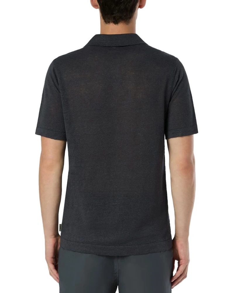 Linen Sweater Polo Shirt