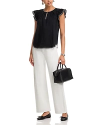 Sable Flutter Sleeve Top