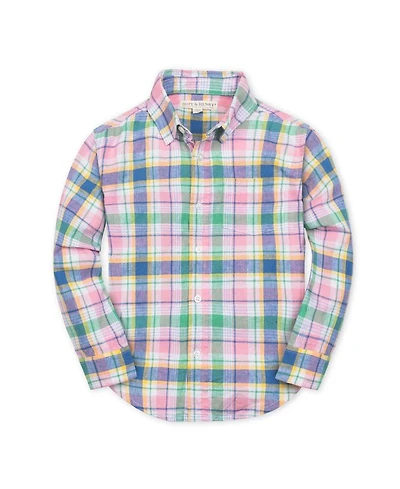 Boys' Long Sleeve Linen Button Down Shirt - Little Kid, Big Kid