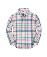 Boys' Long Sleeve Linen Button Down Shirt - Little Kid, Big Kid