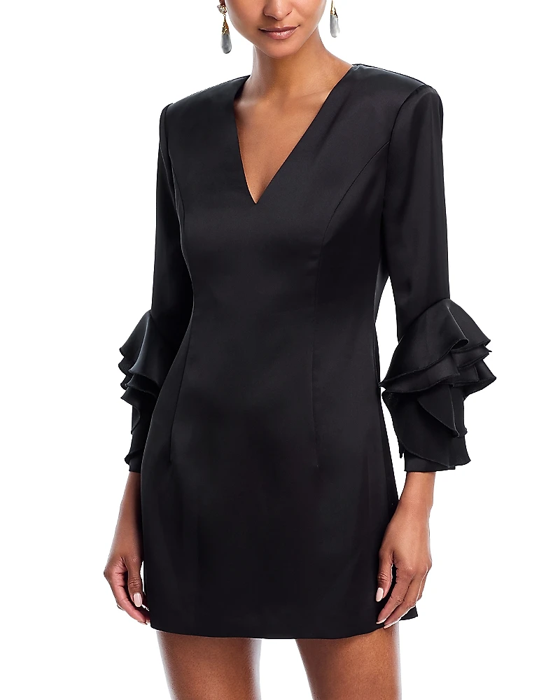 Ramy Brook Klara Ruffle Cuff Shift Dress