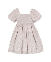 Hope & Henry Girls' Organic Smocked Bell Sleeve Dress - Little Kid, Big Kid