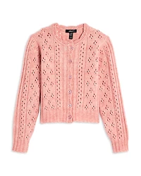 Aqua Girls' Bjarnros Long Sleeve Cardigan, Big Kid, Little Kid - Exclusive