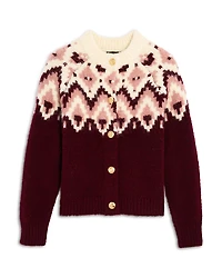 Aqua Girls' Fair Isle Cardigan, Big Kid - Exclusive