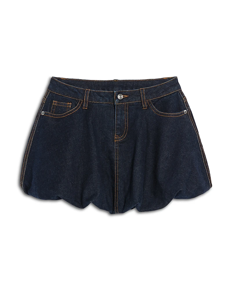 Aqua Girls' Denim Bubble Skirt, Big Kid - Exclusive