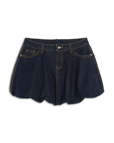 Aqua Girls' Denim Bubble Skirt, Big Kid - Exclusive