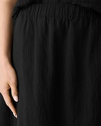 Lantern Textured Midi Skirt
