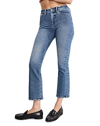 Good American Legs Cropped Mini Bootcut Jeans