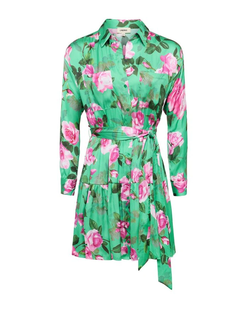 Virlen Satin Shirt Dress