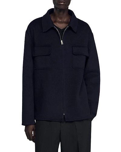 Sandro Dual Pocket Overshirt Jacket