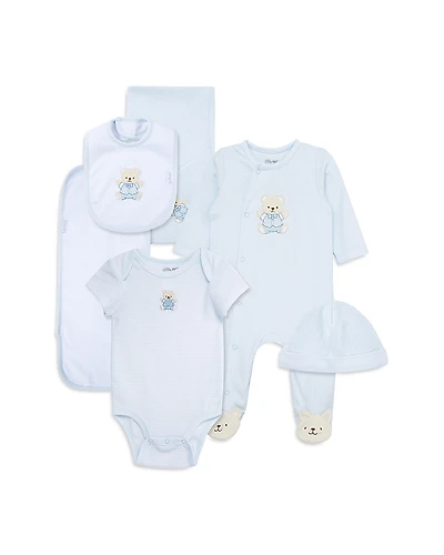 Little Me Boys' Cute Bear Six Piece Gift Box Set - Baby