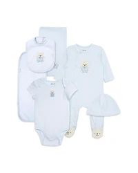 Little Me Boys' Cute Bear Six Piece Gift Box Set - Baby