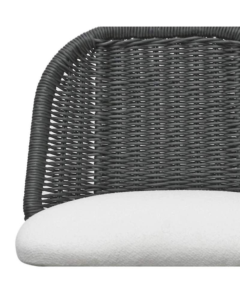 Alexa Rattan Performance Fabric Barstool