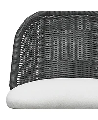 Alexa Rattan Performance Fabric Barstool