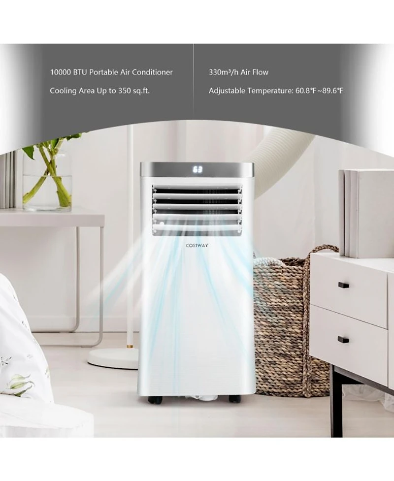 8000 BTU Portable Air Conditioner 3-in-1 Air Cooler with Remote Control