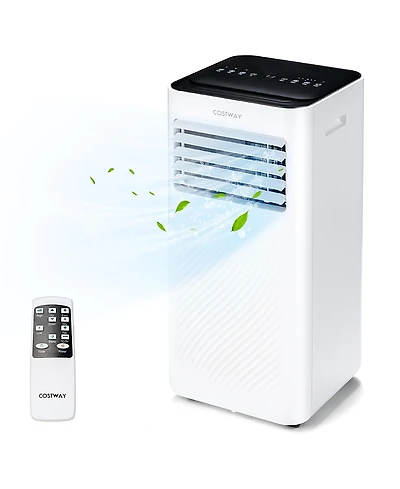 Costway 10000 Btu Portable Air Conditioner 4-in-1 Ac with Cool Fan Humidifier Sleep Mode