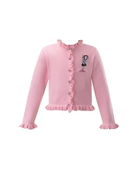 Rachel Riley Girls' Eloise Pink Embroidered Cardigan - Baby, Little Kid, Big Kid