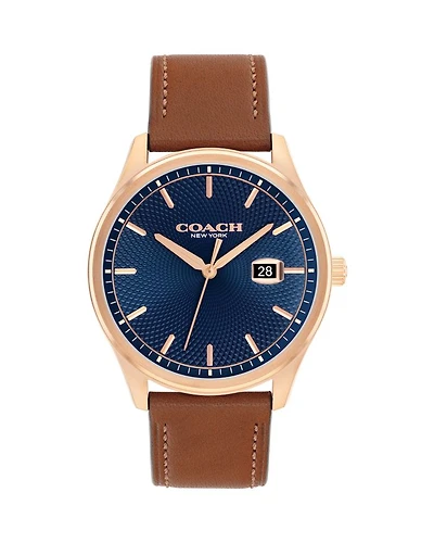 Oliver Leather Strap Watch
