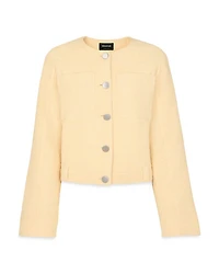 Textured Collarless Jacket