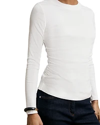 Reiss Ribbed Long Sleeve Tee