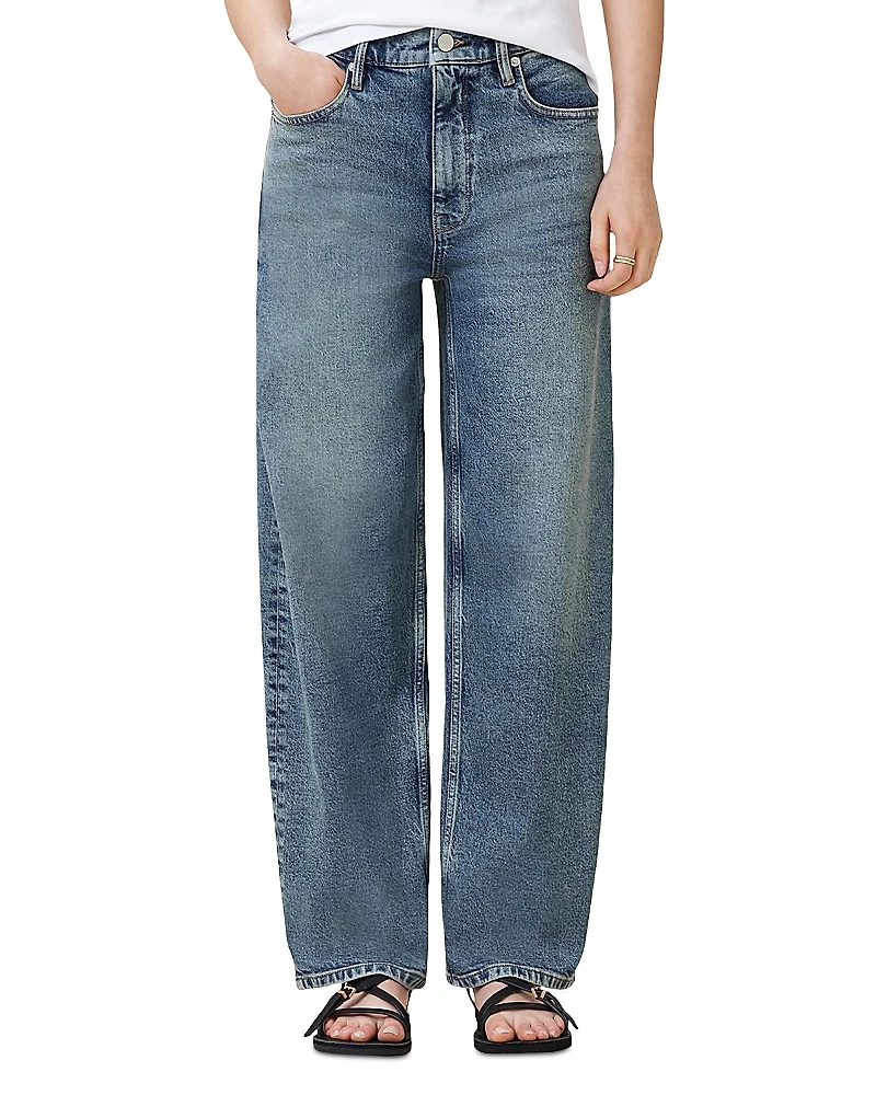 Allsaints Sadie High Rise Ankle Barrel Jeans