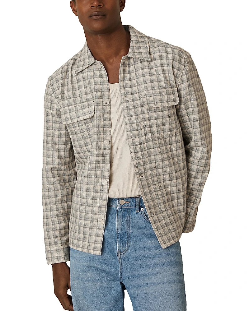 Reiss Regular Fit Textured Check Shirt