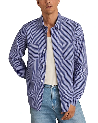 Reiss Hendrixon Regular Fit Striped Poplin Shirt