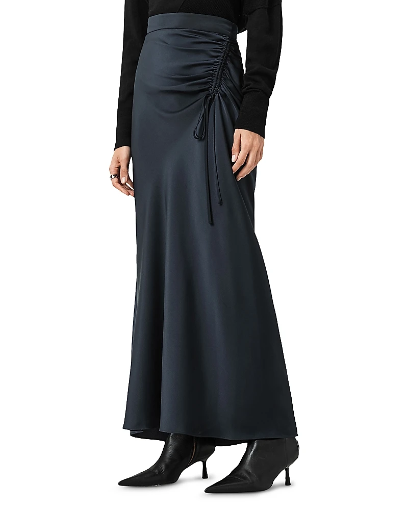 Allsaints Alexia Ruched Maxi Skirt