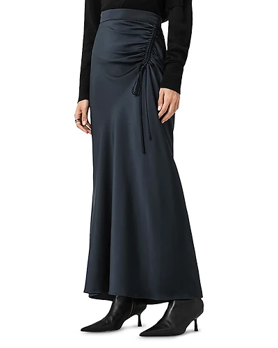 Allsaints Alexia Ruched Maxi Skirt