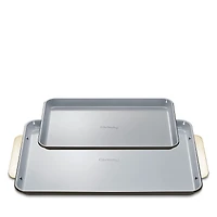 Non-Stick Ceramic Baking Sheet Duo with Gold Handles