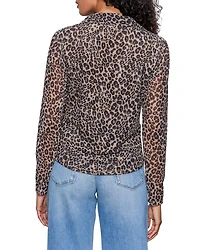 Dreamgirl Cat Print Blouse
