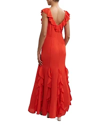 Lianah Ruffled Midi Dress
