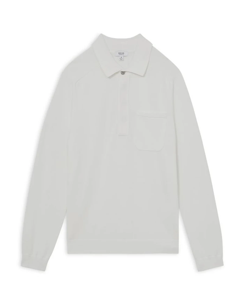 Regular Fit Long Sleeve Polo Sweater