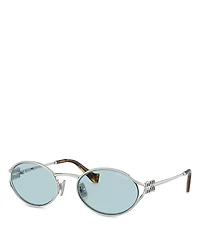 Miu Miu Metal Oval Sunglasses, 54mm