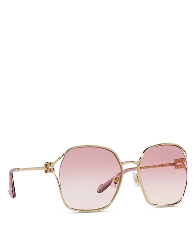 Miu Geometric Sunglasses, 60mm