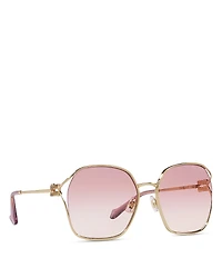 Miu Geometric Sunglasses, 60mm