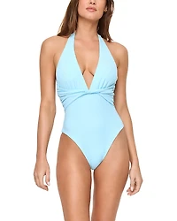 L*Space Coast To Plunging Neck Swimsuit