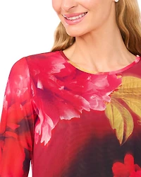 Crewneck Mesh Top