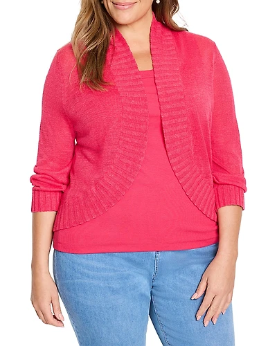 Nic+Zoe Plus Open Front Bolero Cardigan
