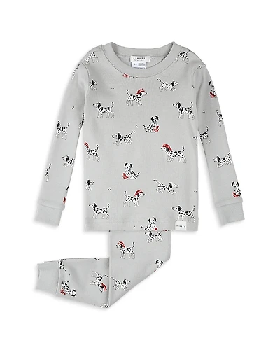 Firsts by petit lem Girls' Printed Long Sleeved Top & Pants Pajama Set
