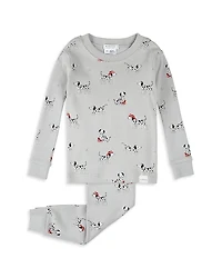 Firsts by petit lem Girls' Printed Long Sleeved Top & Pants Pajama Set
